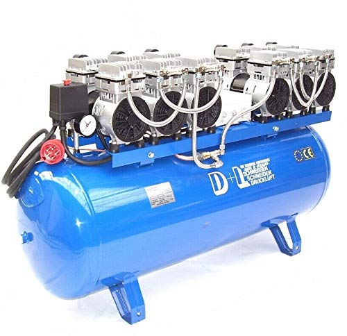 Druckluft Kompressor Silent Leise V12 540/8/150W Ölfrei Flüster Kompressor 6PS AWZ