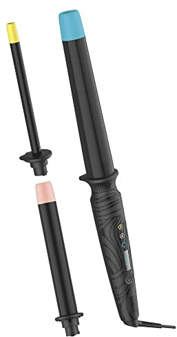 Conair The Curl Collective 3-in-1 Ceramic Curling Wand, 3 Interchangeable Barrels Designed to Create a Specific Curl Pattern - 1/2 Super Slim, 1, and 1 1/4 to 1 Tapered