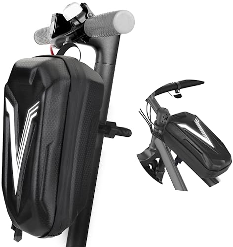 Vitalismo Bolsa para patinete eléctrico, accesorios para scooter, para adultos, bolsa frontal impermeable de EVA E, bolsa de almacenamiento de gran capacidad, bolsa universal para manillar de scooter,