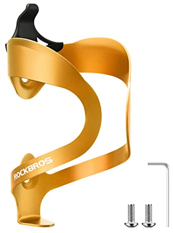 ROCKBROS Bike Water Bottle Cage - Lightweight Sturdy Aluminum Alloy for Road & Mountain Bikes
