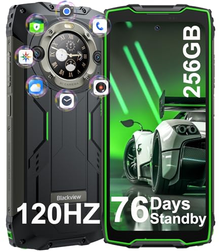 Blackview BV9300 Pro Outdoor Handy 16GB+256GB 120Hz 6.7 FHD+1.32 Zurück Dsiplay 15080mAh(33W) Outdoor Smartphone Ohne Vertrag Android 13, 64MP+32MP, Fingerabdruck, IP68 Wasserdicht, GPS, IP69K, NFC