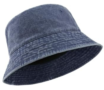 Zylioo överdimensionerad XXL tvättad hinkhatt för män kvinnor, stor bleknad denim solhatt, packbar resa strandhattar för stora huvuden