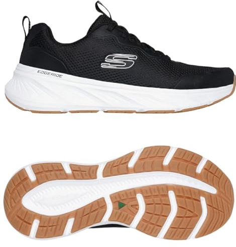 Skechers Men's Extra Wide Fit Edgeride Rekze Sneaker, Noir , 8.5 UK X-Wide