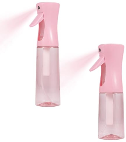 2 Pezzi Spruzzatore Bianco, Nebulizzatore Acqua, Spruzzino per Capelli, Bottiglia Spray Riutilizzabile in Plastica Senza BPA, Design Ergonomico Antigoccia per Capelli, Piante, Pulizia