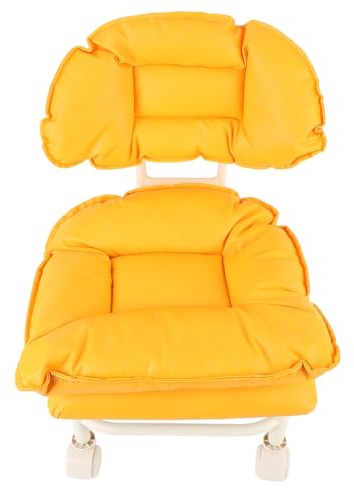 shenruifa Tabouret à Faible Rouleau avec Dossier Support à Eau PU PU Rotatif Tabouret Roulant Chaise Padding Molle Orange