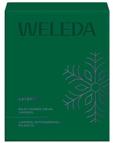 WELEDA Bio Weihnachts-Geschenkset Lavendel 2025 - Naturkosmetik Winter XMAS Geschenk Set bestehend aus Duschgel & Körperöl - Unisex Körperpflege Set zu Weihnachten für Frauen & Männer
