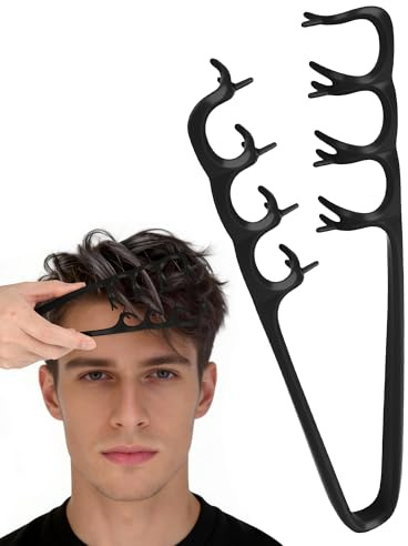 lulir Peigne Texture Homme, Brosse Cheveux Bouclés Grosse Dent Large | Version Améliorée, Outil Volumisant les Racines, Brosse à Cheveux Coiffante, pour un Toilettage Volumineux et Précis