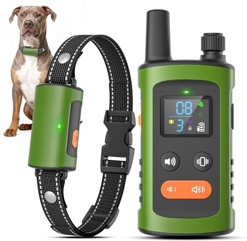 Collar de Adiestramiento para Perros, Collars Antiladridos Conforme Nueva Ley Española de Bienestar Animal Control Manual 3200 Ft, Agua IPX7, Sonido/Vibración/Sonido+Vibración, para Todos los Perros