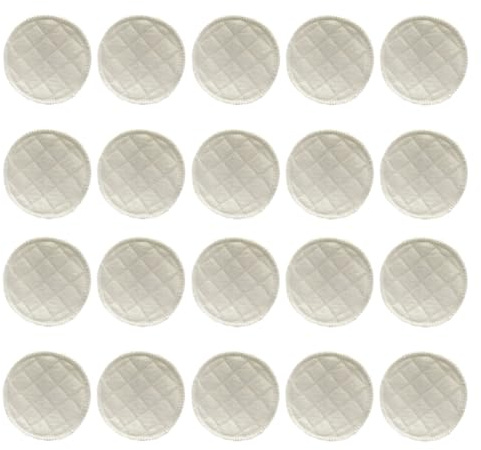 Lurrose 20pcs Reusable Cotton Breastfeeding Pads Nursing Pads for Women, Washable and Breathable Fit, for Breastfeeding and Shower Use