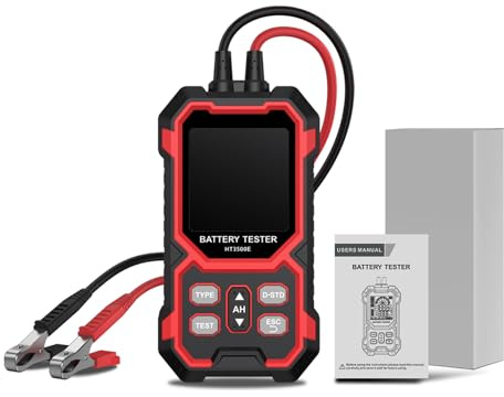 XUMIUZIY Bilbatteri Hälsotestare 12V 24V |LCD Load Checker För Bil Lastbil RV Båt CCA SOC (HT3500E engelsk version)
