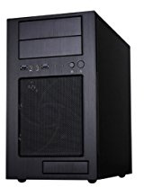 Silverstone Tek Micro-ATX Mini-DTX, Mini-ITX Mid Tower Computer Case with Aluminum Front Panel and Steel Body TJ08B-E - Black