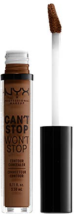 NYX Professional Makeup Can't Stop Won't Stop Contour Concealer - wasserfester flüssiger Abdeckstift, Kaschieren & Highlighten, 3, 5 ml, Mocha 19