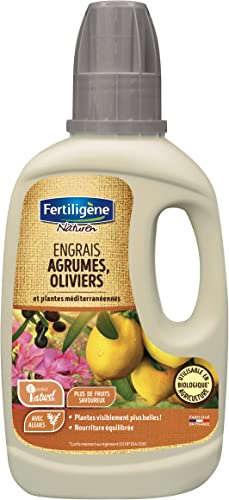 FERTILIGENE FEAG400 - Engrais Liquide Agrumes et Plantes Méditerranéennes UAB 400 ml - Récoltes plus abondantes en 7 jours - Nourriture équilibrée - A base d'algues marines - 28 L de solution diluée