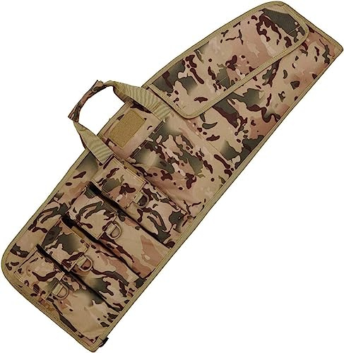 AUMTISC Long Soft Rifle-Case Gun-Bag Tactical - Outdoor Carbine Padded Pistol Shotgun Airsoft Cases with 4 Magazine Pockets Camouflage 36Inch