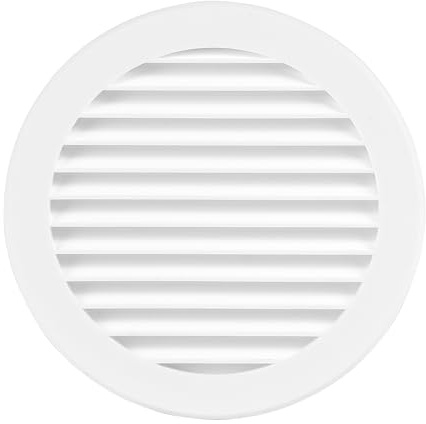 Steinberg14 Vit 125 mm ventilationsgaller frånluftsgaller insektsskydd rund fläns plast