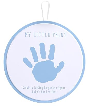 Reece Studio Baby Everyday - Kit de lata de arcilla azul para recién nacidos, huellas de manos o huellas de manos, recuerdo de impresión de huellas de mano de bebé, arcilla azul