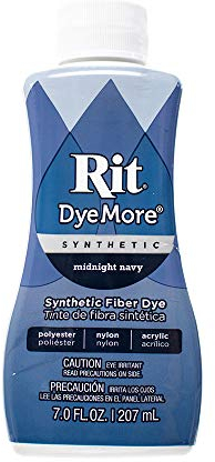 Craft County - Tinte sintético Rit más líquido para tela, amplia selección de colores, 7 onzas, azul marino medianoche