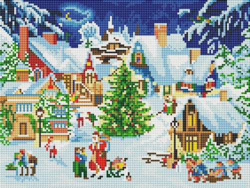 Diamond-Painting-Adventskalender – Zauberhaftes Winterdorf