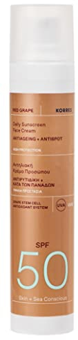 KORRES RED GRAPE Sonnencreme fürs Gesicht, LSF 50, dermatologisch getestet, mit Anti-Aging Wirkung, 50 ml
