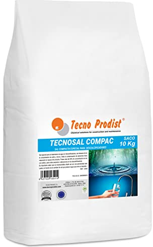 Tecno Prodist TECNOSAL COMPAC (Sac 10 Kg) - Wasserenthärter - Kompaktes Salz Spezial für Wasserenthärter - Einfache Anwendung