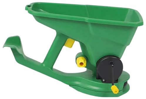 Düngerstreuer – Polypropylen-Saatgutstreuer mit 5 Gängen, gehaltener Streuer, Saatgutstreuer mit 1,5 l Fassungsvermögen, Power-Funktionsstreuer | Handlicher Rasensamenstreuer für kleine landwirtschaft