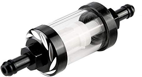 Filtro Carburante Gas Benzina Universale da 8 Mm per Auto Moto ATV Lega di Alluminio Nera 1,6 Once