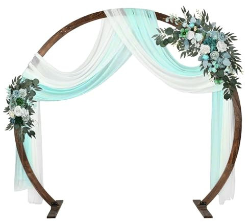 HESHEQ Arco de Madera Arco Redondo de Madera Arco de Boda Decoración de Bodas de Interior y Exterior for Boda, Fiesta, Ceremonia, Fiesta de cumpleaños