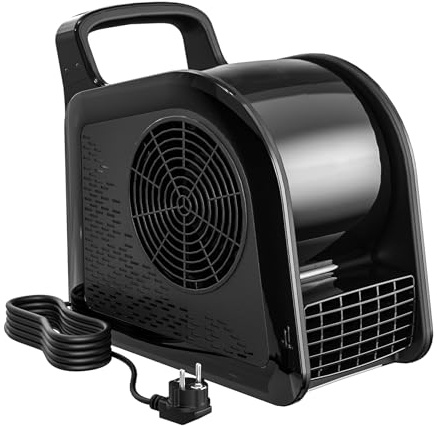 Huilynsen High Velocity Blower Fan - Floor Drying Fan for Cooling and Ventilating, 325 CFM Air Mover Floor Dryer Fan, Fans for Garage, Shop, 3 Geschwindigkeiten Portable Utility Fan 1 AC Outlets Black