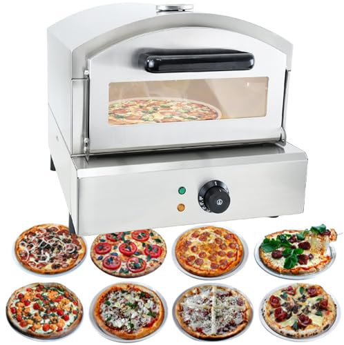 Multipurpose Indoor Pizza Maker, Indoor Stainless Steel Pizza Maker with Temperature Detector, for Restaurant Home Pretzels Baked,220V