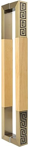 Maniglia per Porta d'ingresso Moderna, Maniglia per Porta, Maniglie per Porte Resistenti, spinta/profondità/100 cm/39 Pollici (Naturale+profondità 60 cm/24 Pollici)