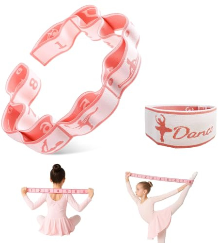Bande de Resistance Élastique Danse Enfant, Elastique Sport 8+1 Niveaux de Forces, Pour Entraînement Danse Enfant (Fermer les Jambes, Contrôle Corporel), pour Gymnastique, Yoga, Danse Latine