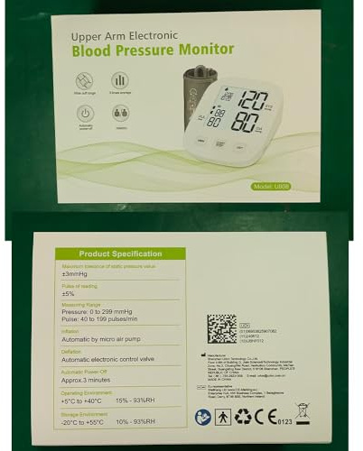 HealthTree Blood Pressure Monitor with Large Display, Blood Pressure Machine Upper Arm Large Cuff(8.7-16.5), High Automatic Blood Pressure Monitors Cuff for Home Use, BP Monitors