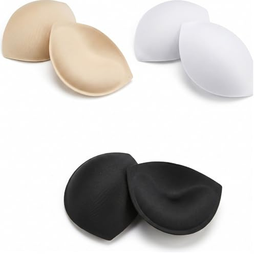 mini kitty Bra Inserts 3 Pair Breathable Triangle Oval Pads for Swimsuit Bikini Sport Bras