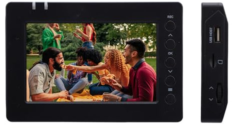 Fabater Videobox, 4K Externt Kort Videoinspelare, Inbyggd 5-tums Skärm, USB 2.0, Bärbar Spelinspelningsenhet med Pausinspelning, Schemalagd Inspelning, Tidsvattenmärkning och