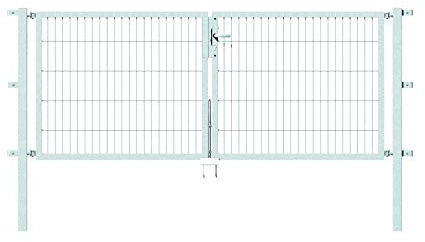 Alberts 647896 Doppeltor Flexo mit Zubehör | verschiedene Breiten und Höhen | feuerverzinkt | Breite 250 cm | Höhe 100 cm