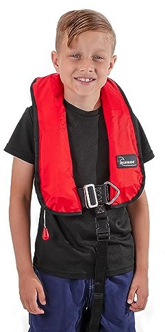 Bluewave Red Childs 150N Automatic Lifejacket with Harness