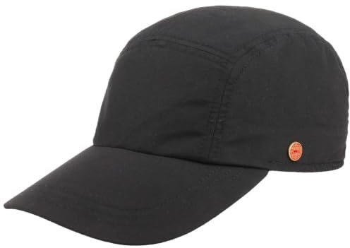 Mayser Riccardo Sunblocker Keps Damer/Herrar - Made in the EU fullcap sportkeps basebollkeps Sluten på baksidan, med skärm Sommar Vår-sommar - 61 cm svart