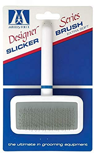 Millers Forge Rostfritt stål stift designerserie mjuk slicker husdjursborste, liten
