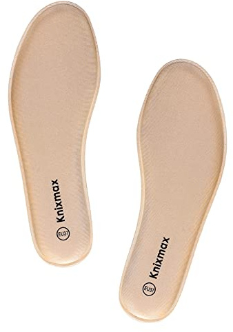 Knixmax Semelles Mémoire de Forme Confort, Semelles de Chaussures Femme - Superbes Absorption des Chocs et un Amorti pour Soulager les Pieds, Respirant Anti Odeur EU 41-(UK 8) Beige