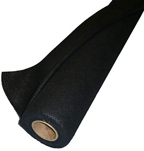 Bâche anti-mauvaises herbes en tissu non tissé toile paillage pour jardin 45 gms roulé (1 x 10 m, noir) film mauvaises herbes écologique en polypropylène