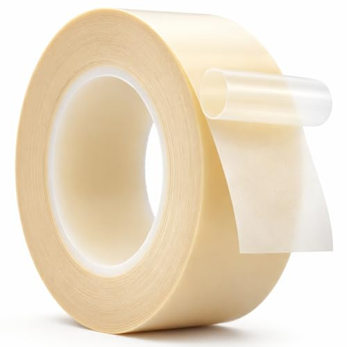WOD SPT5A UHMW Polyethylene Transparent Film 5 Mil Slick Tape, 2 inch x 36 yd. Aggressive Adhesive - Squeak Reduction, Drawers, and Bearings