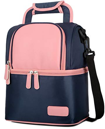 Mengshen Muttermilch Babyflasche Kühltasche/Mama Reiserucksack/wasserdichte Baby Milchtasche Gefrierschrank/Tragbare Thermoisolierte Lunchbox für Frauen Männer Kinder Große Kapazität Handtasche