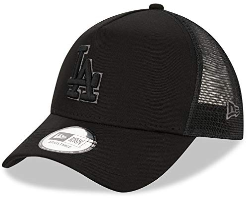 New Era Los Angeles Dodgers MLB BOB Team Logo Schwarz Verstellbare A-Frame Trucker Cap - One-Size