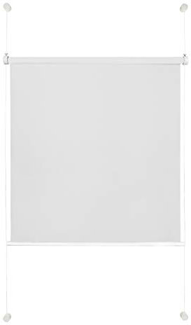 ondeco Tageslicht-Rollo ohne Bohren, Klemmrollo für Fenster und Türen, Klemmfix Sichtschutz, Sonnenschutz Fenster innen Alternative Plissee Weiß 60x130 cm
