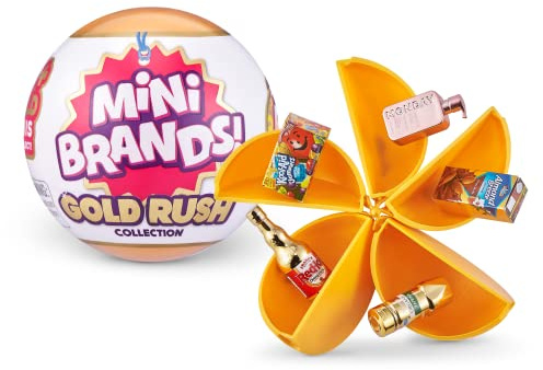 5 Surprise ZURU Mini Brands - Gold Rush Collection