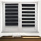 TROYAHOME® Doppelrollo Klemmfix Ohne Bohren Duo Rollo Fenster Rollo Easyfix (Schwarz, 90 x 150 cm (Stoffbreite 87 cm)