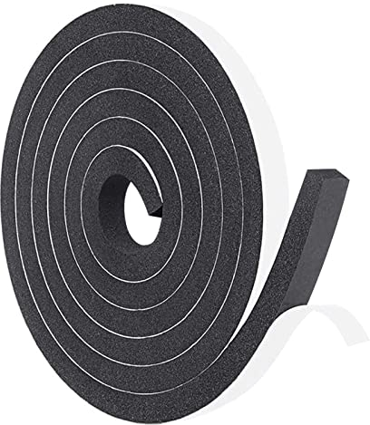 FYting Foam Tape,Draught Excluder 15mm(W) x10mm(T) x5M(L) Draft Excluder for Doors Window Insulation Soundproofing Self-Adhesive Foam Sealing Strip Closed Cell Tape High Resilience