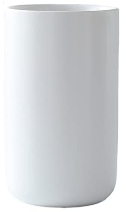 TITA-DONG Ceramic Kitchen Utensil Holder for Countertop, Matte White Utensil Crock with Non Slip Unglazed Base, Farmhouse Utensil Caddy for Kitchen Tools Farmhouse Kitchen Decor(L/White)