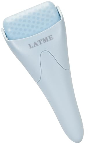 LATME Rouleau à glace pour le visage et les yeux, cadeau pour femme, rouleau de massage du visage, gonflements, migraine, soulagement de la douleur et blessures mineures (bleu fumé)