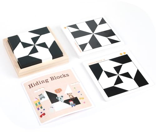 QZMTOY Brain Puzzle Spiel, IQ Puzzle Game with 80 Challenges,Holz Brain Teasers Spiel Puzzles, Montessori Brettspiele Spielzeug 3D Puzzles